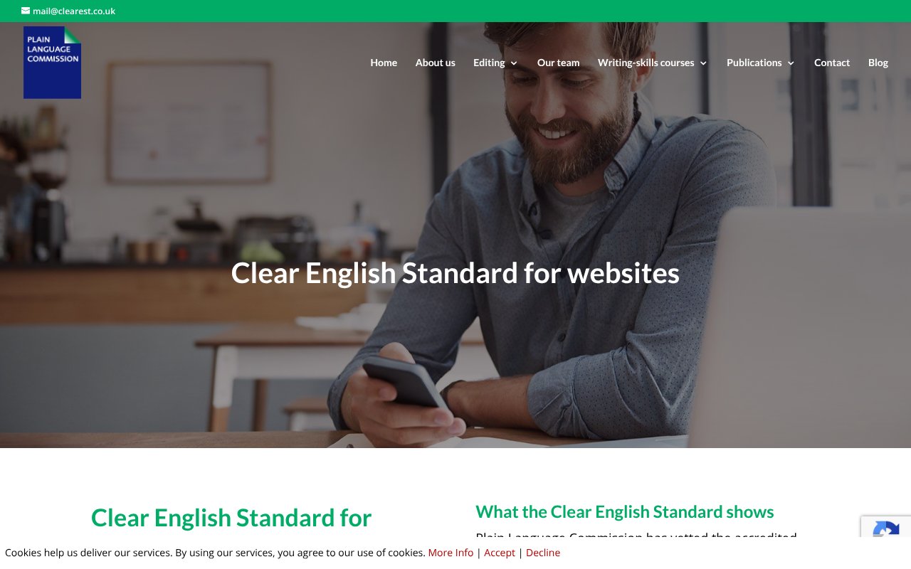 Screenshot of clearest.co.uk