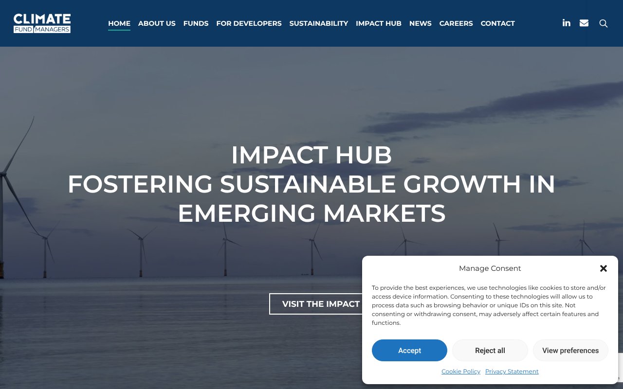 Screenshot of climatefundmanagers.com