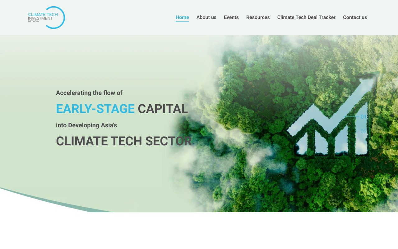 Screenshot of climatetechinvestmentnetwork.com