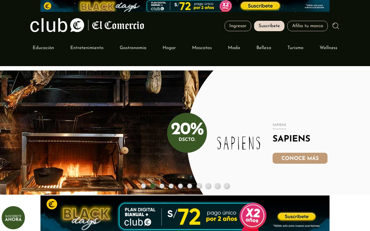 Screenshot of clubelcomercio.pe