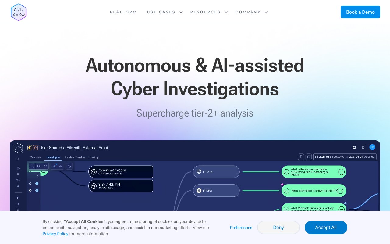 Screenshot of cmdzero.io
