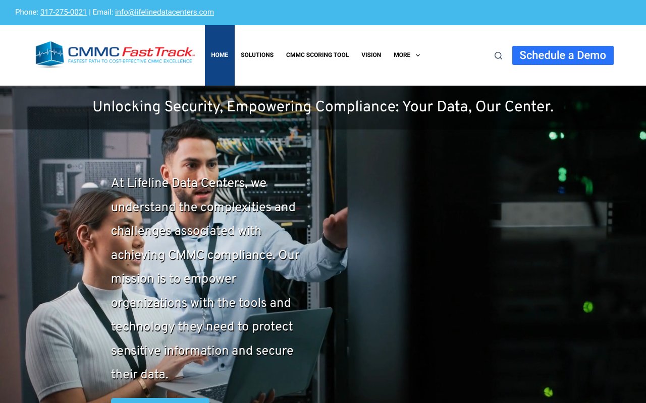 Screenshot of cmmc-fasttrack.com