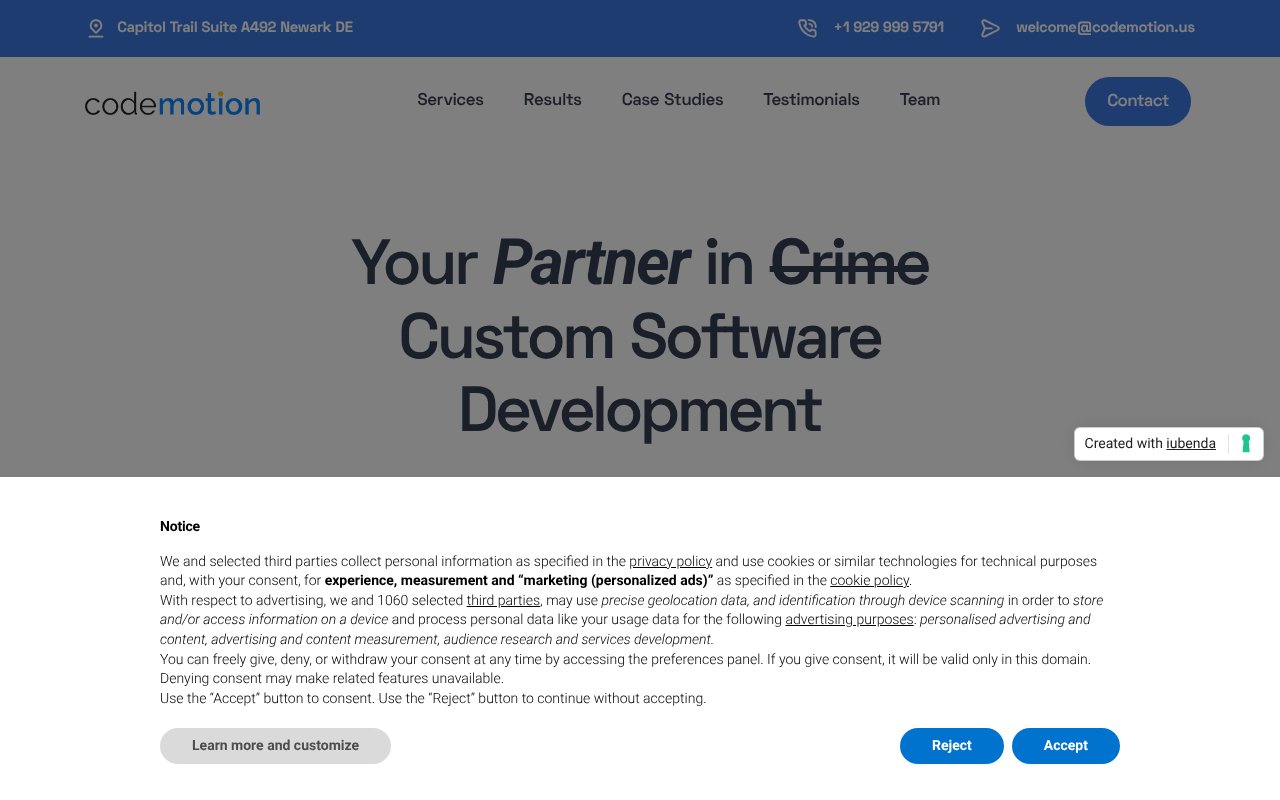 Screenshot of codemotion.us