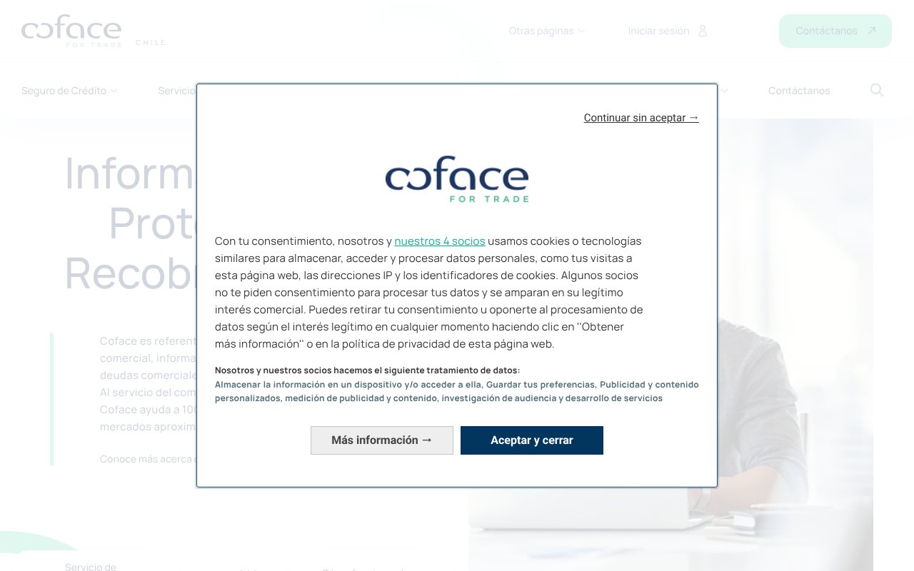 Screenshot of coface.cl