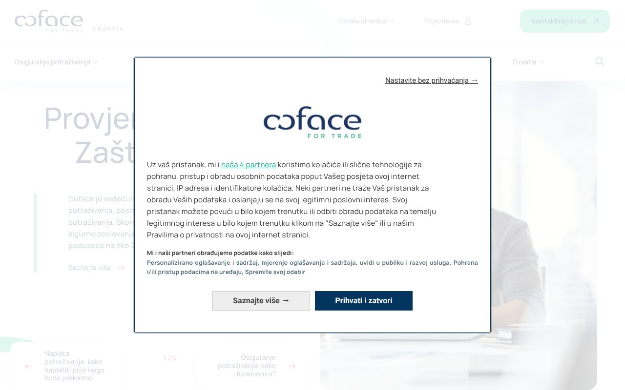 Screenshot of coface.hr