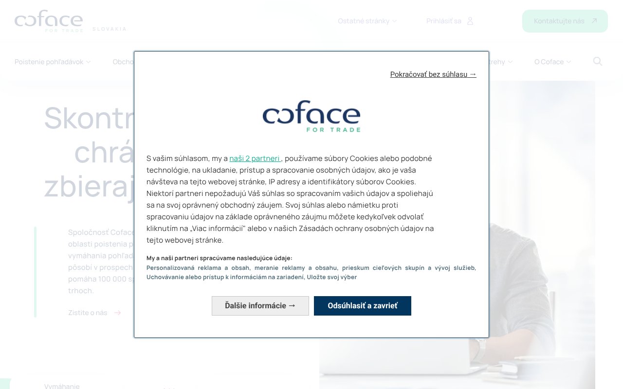 Screenshot of coface.sk