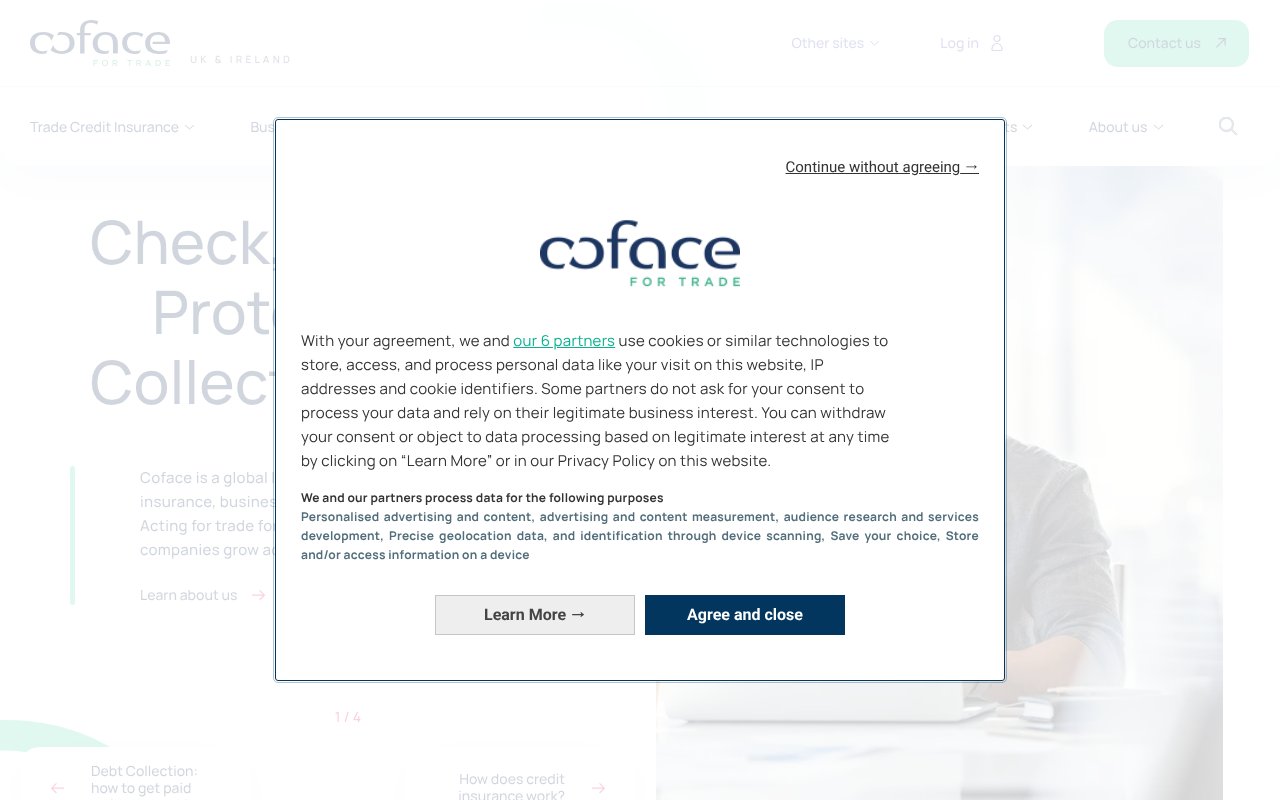 Screenshot of coface.uk