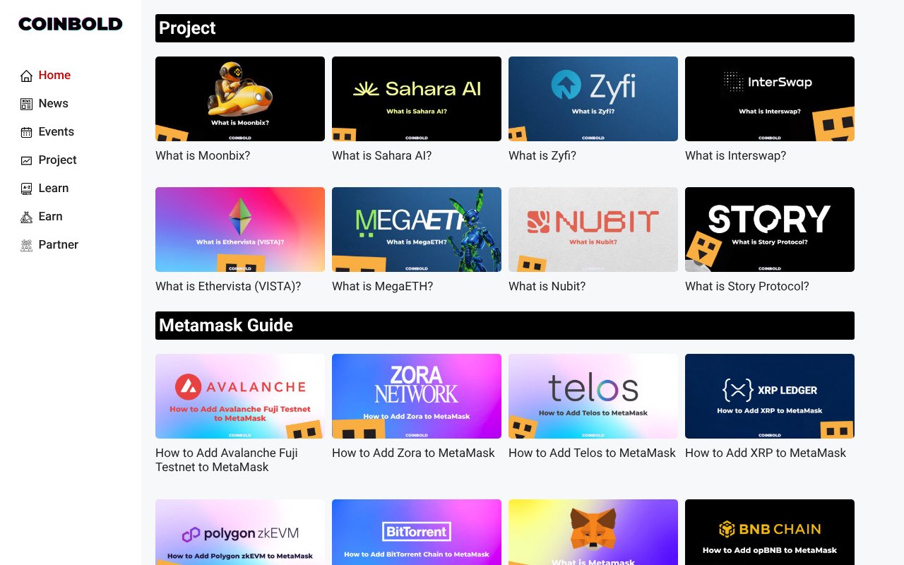 Screenshot of coinbold.io