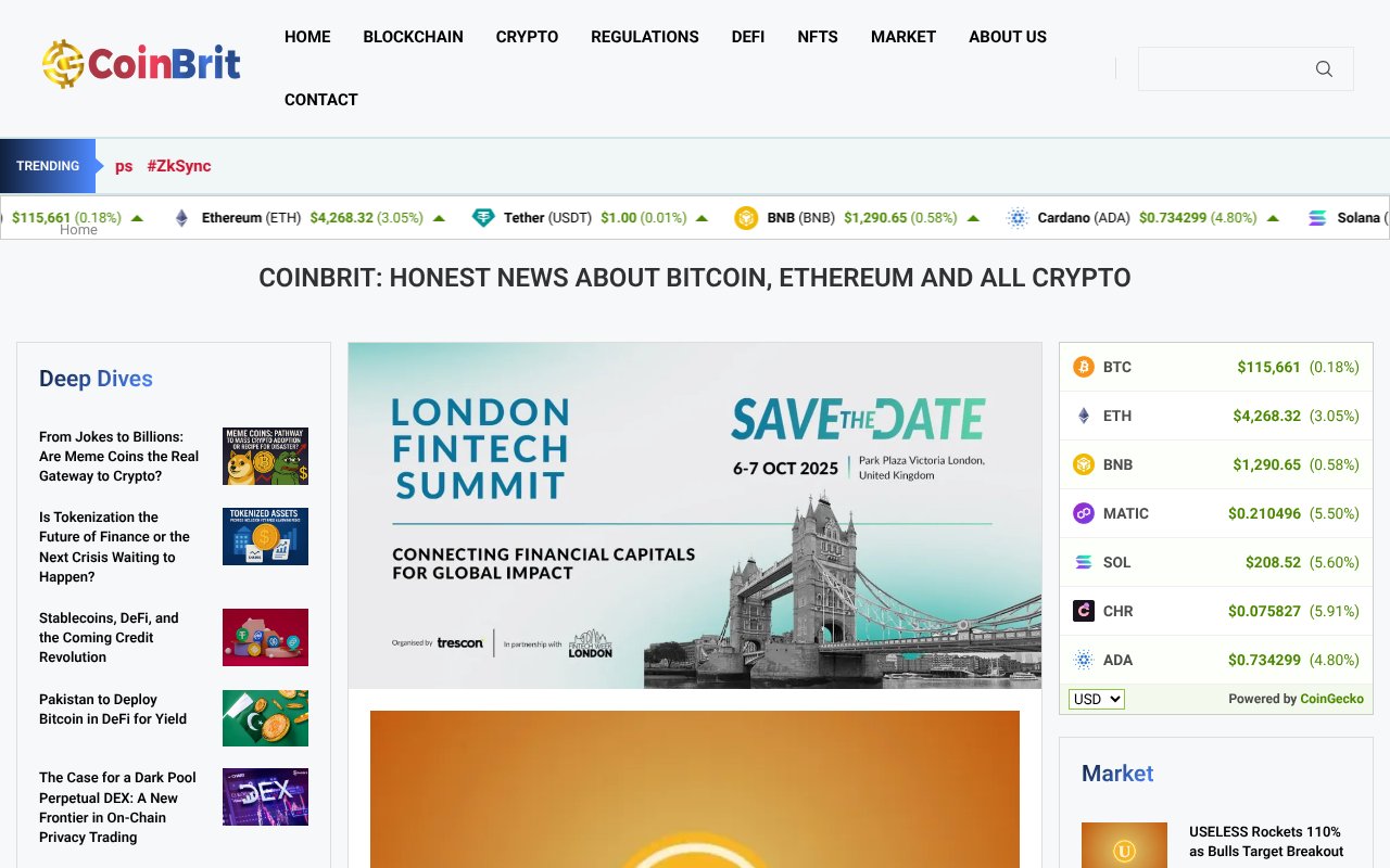 Screenshot of coinbrit.news