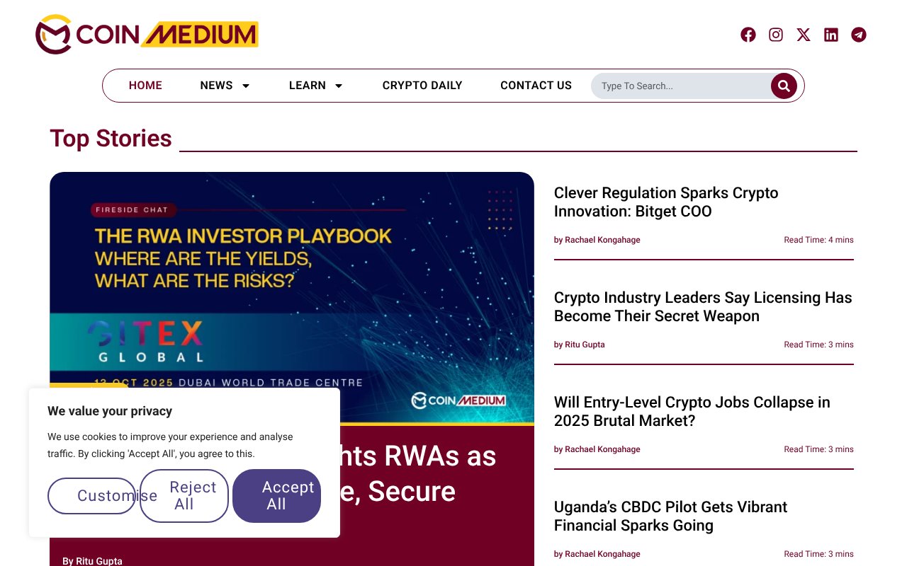 Screenshot of coinmedium.com
