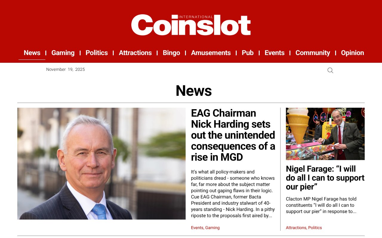 Screenshot of coinslot.uk