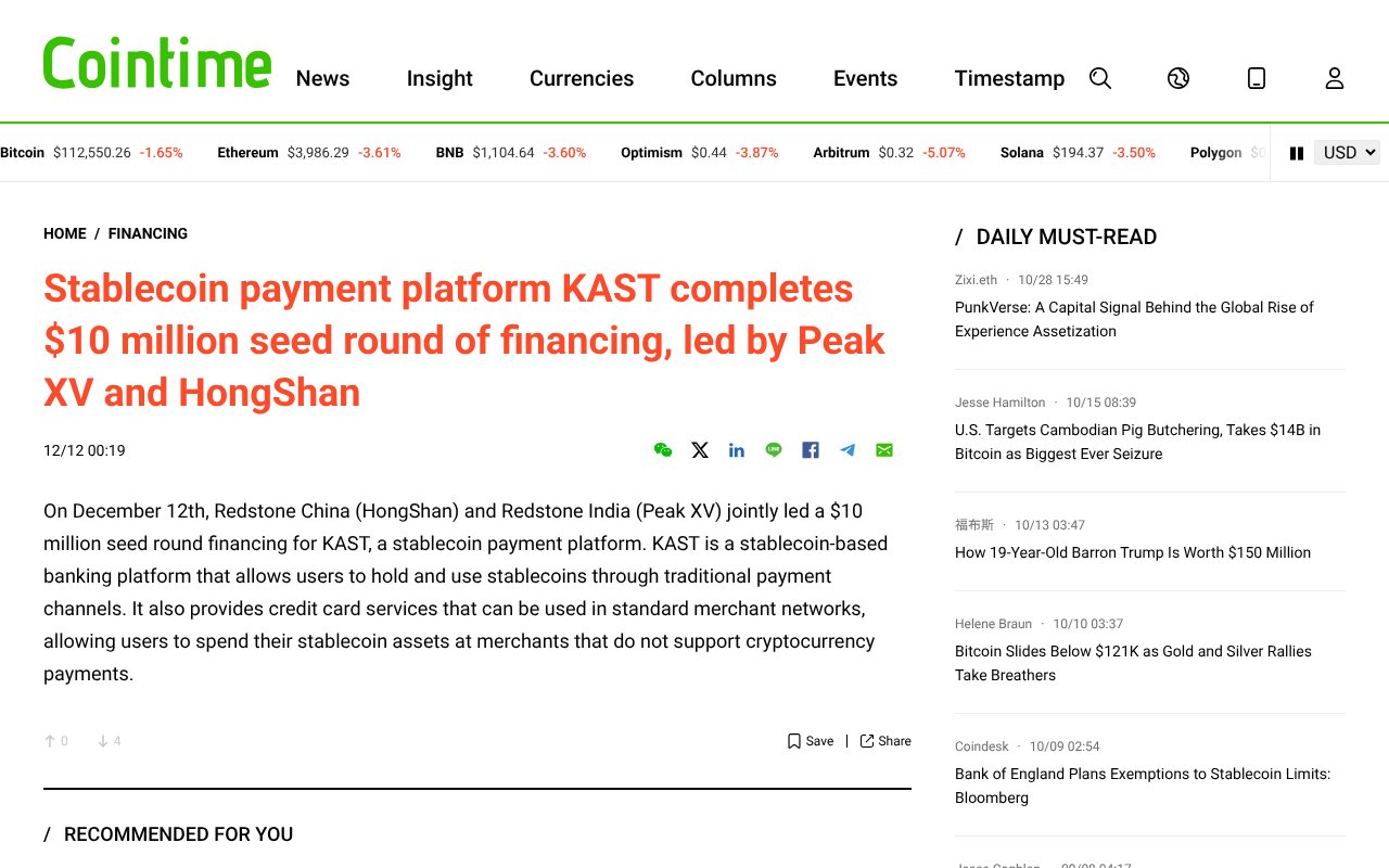 Screenshot of cointime.ai