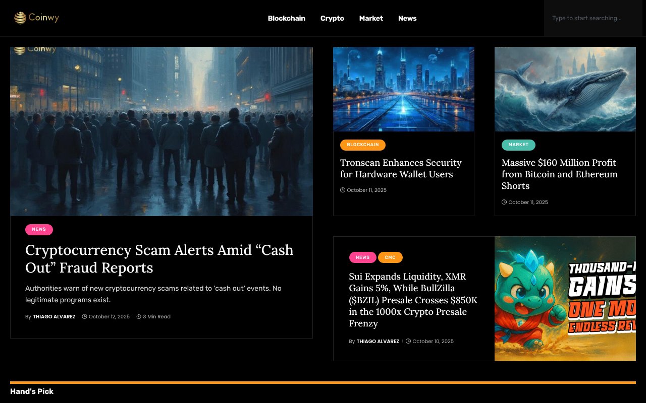 Screenshot of coinwy.com