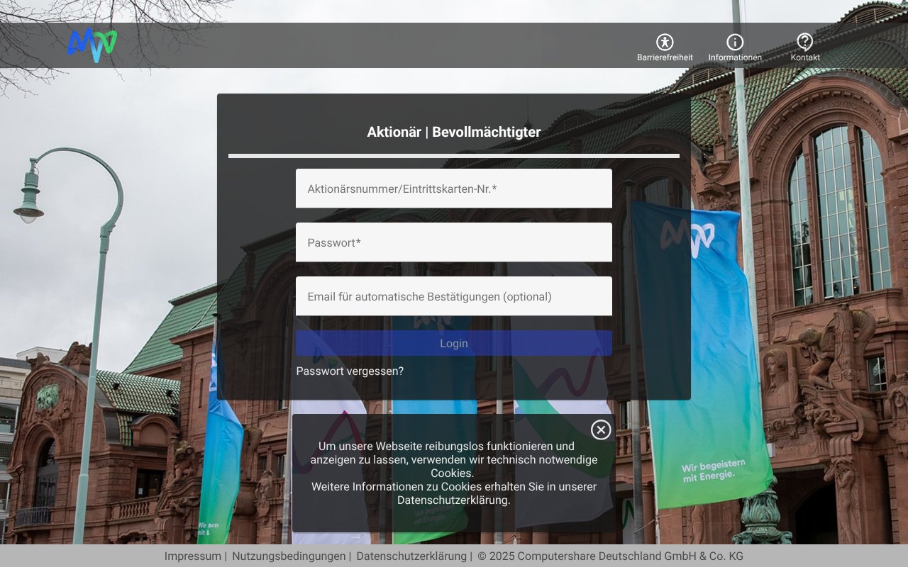Screenshot of computershare.de