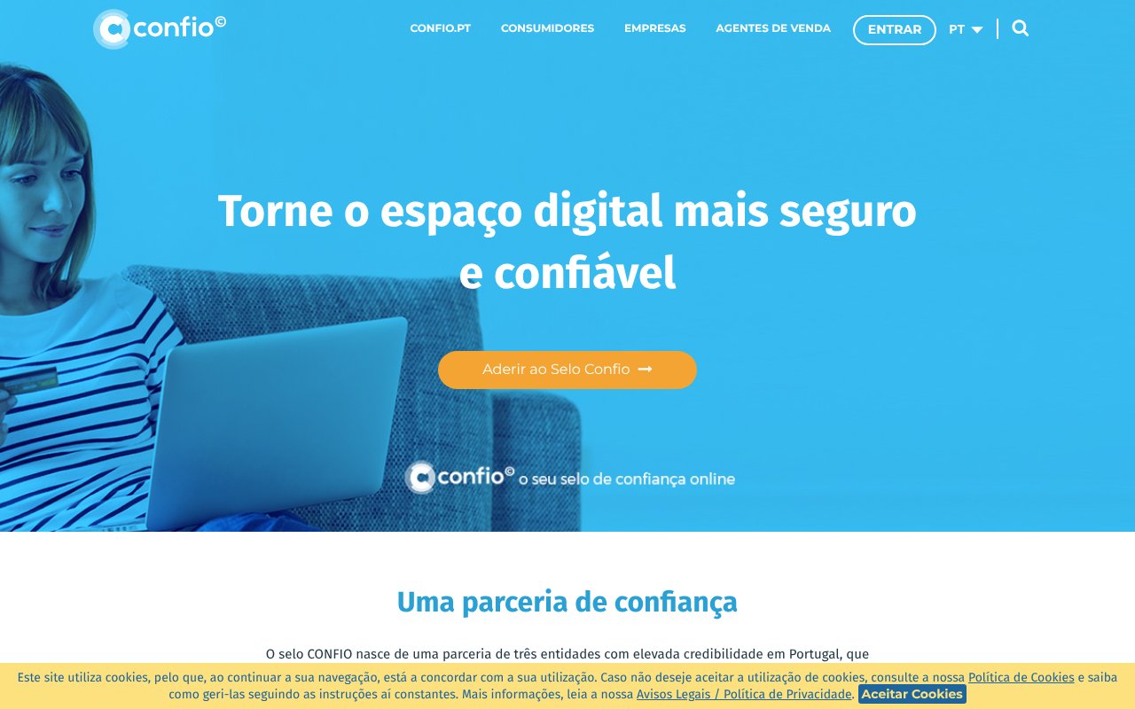 Screenshot of confio.pt
