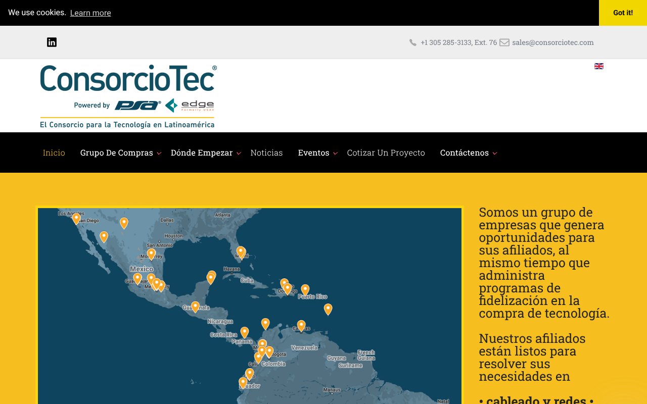 Screenshot of consorciotec.com