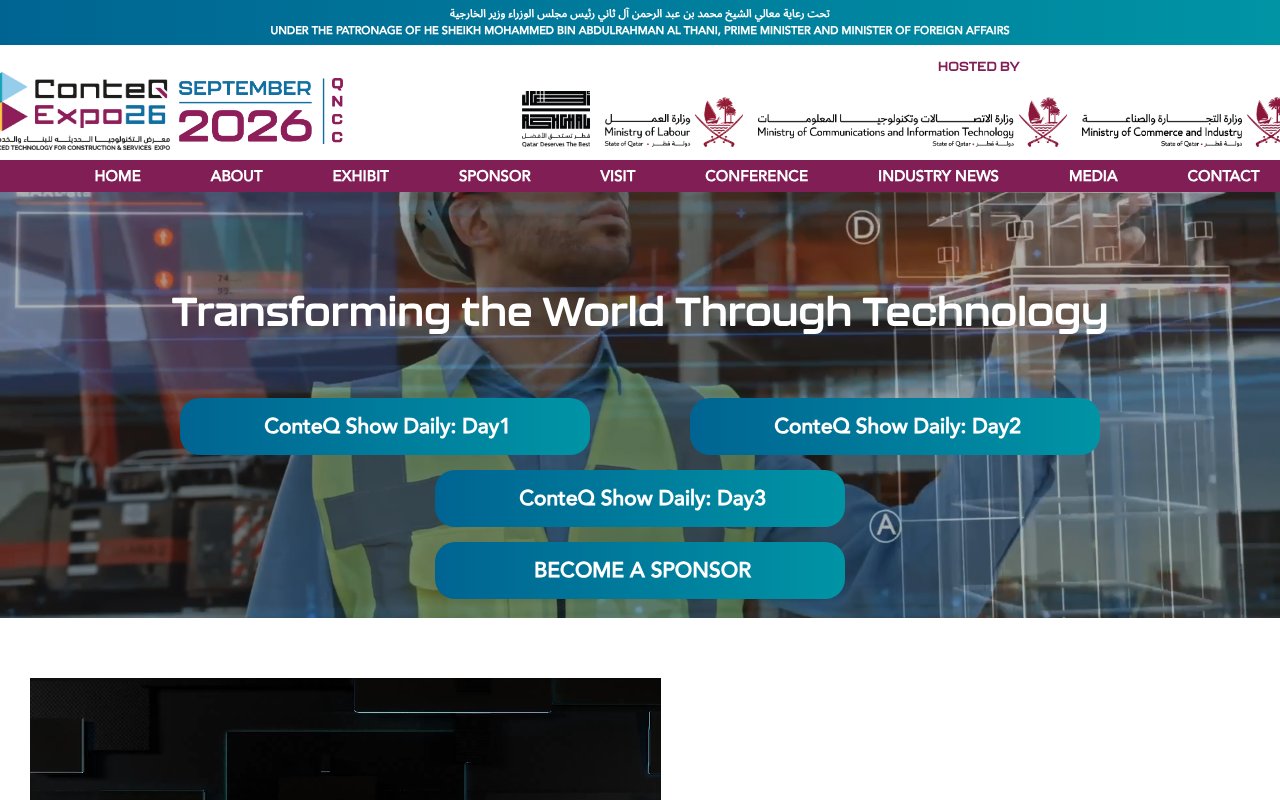 Screenshot of conteq-expo.com