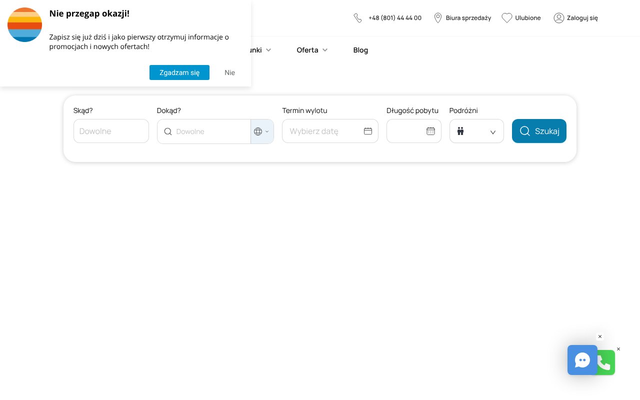 Screenshot of coraltravel.pl