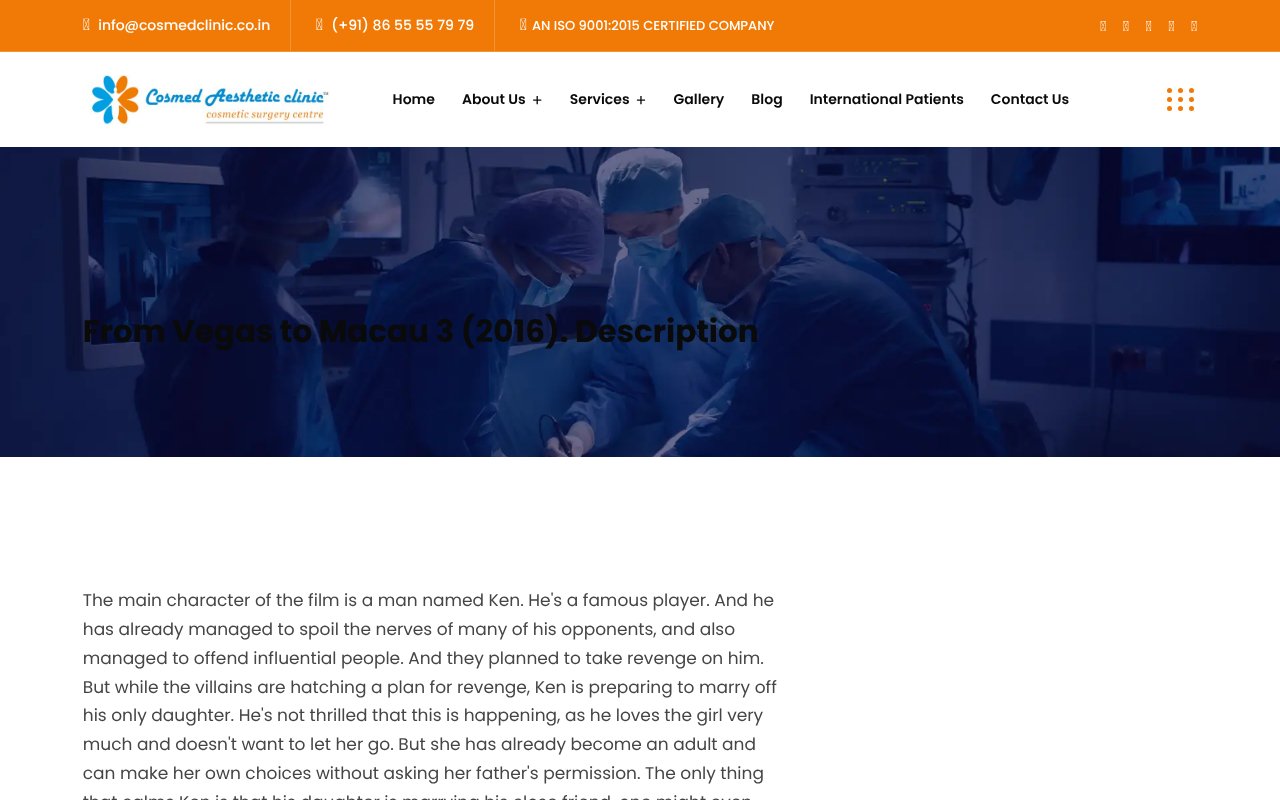 Screenshot of cosmedclinic.co.in