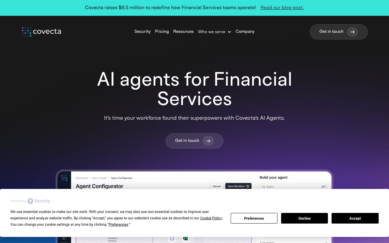Screenshot of covecta.io