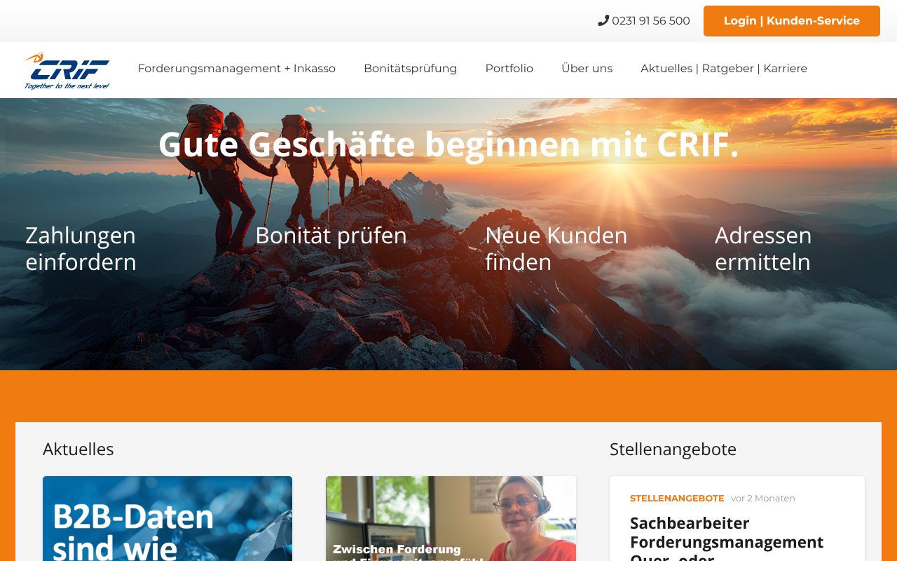 Screenshot of crif-dortmund.de