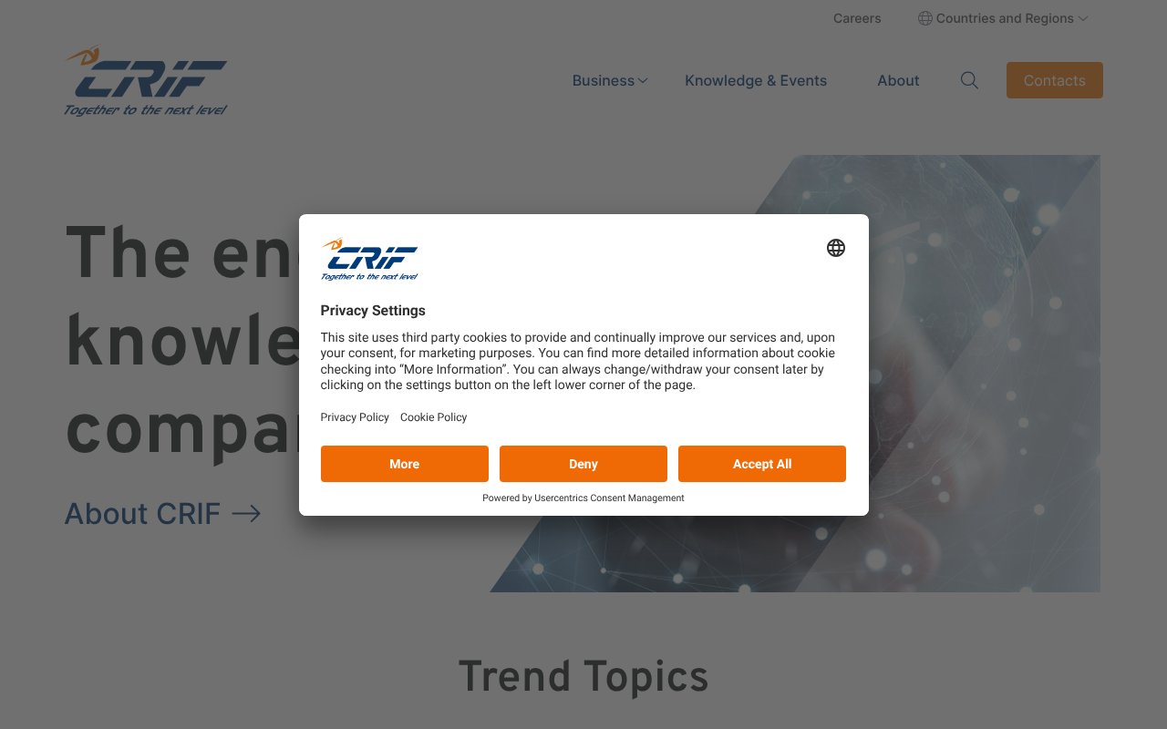 Screenshot of crif.eg