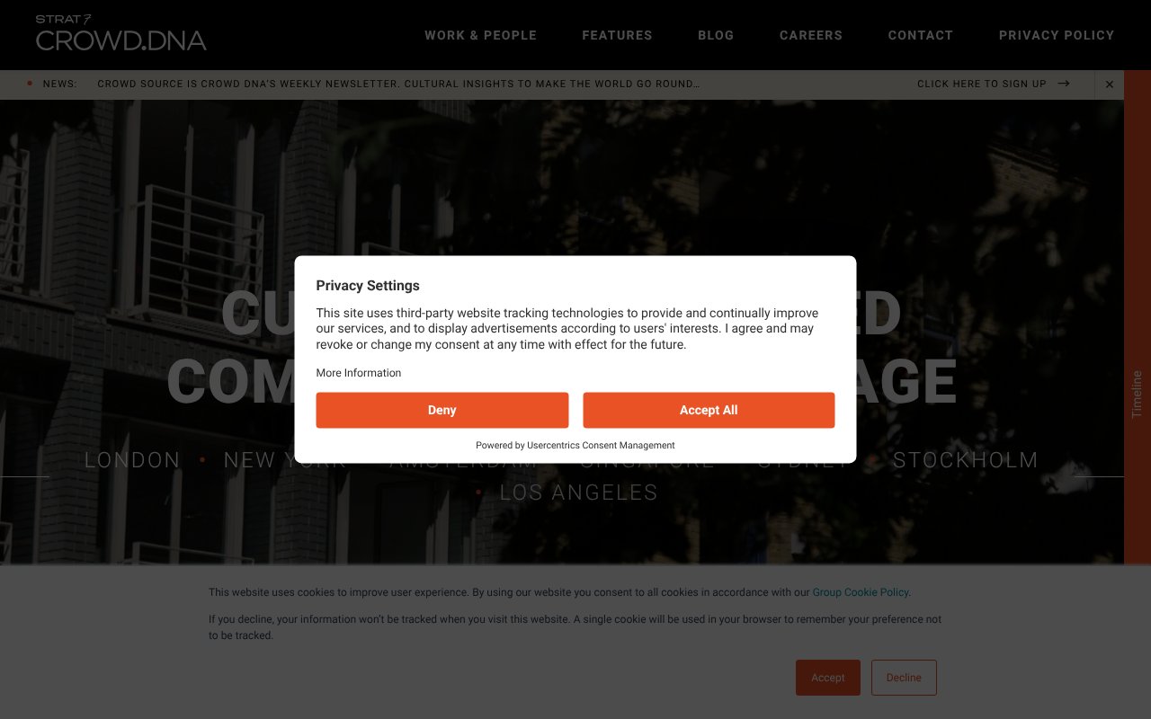 Screenshot of crowddna.com