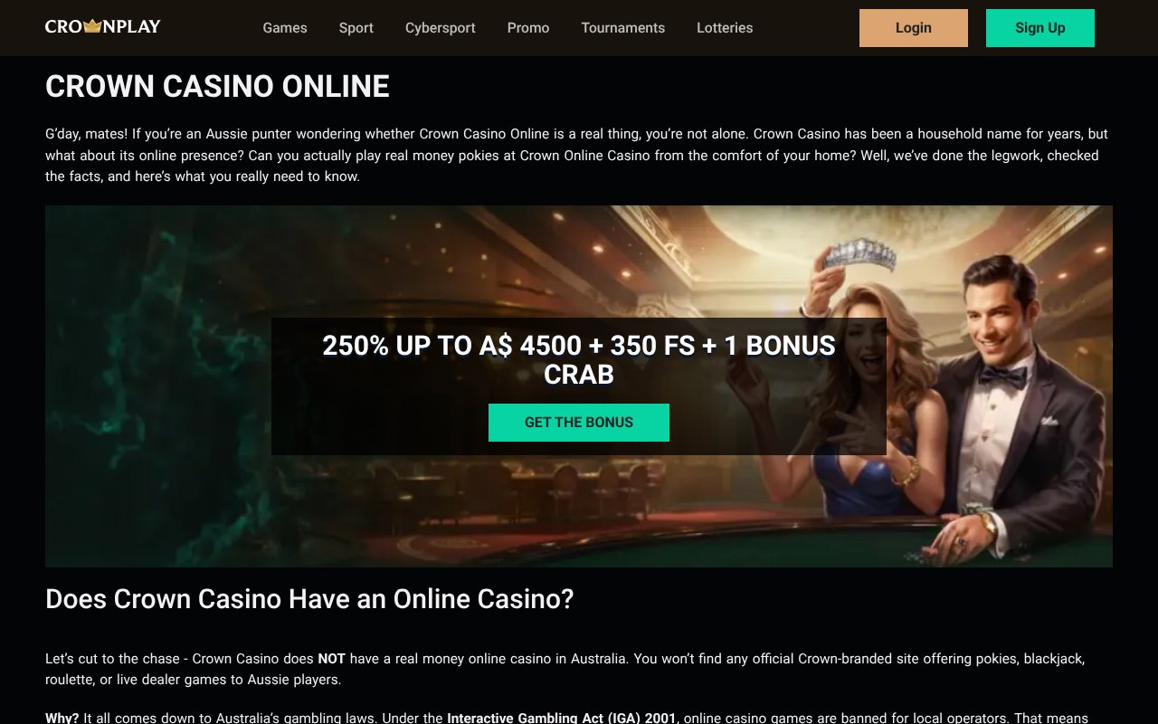 Screenshot of crowncasino-au.online