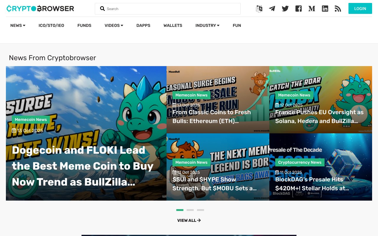 Screenshot of cryptobrowser.io