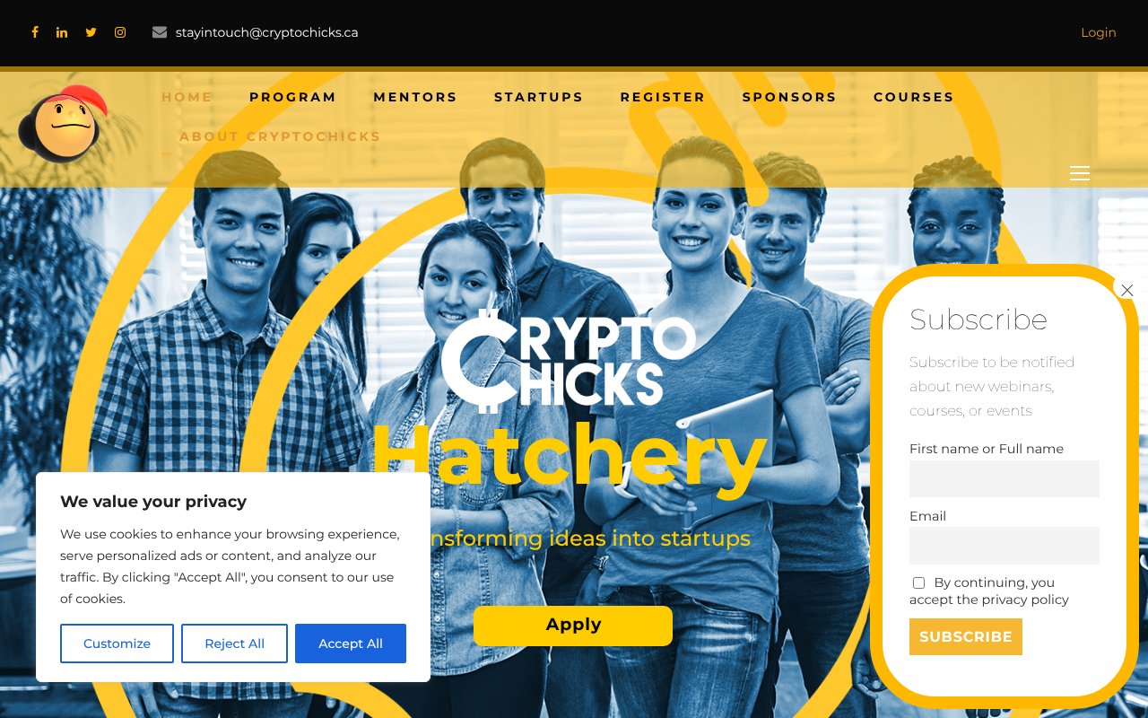 Screenshot of cryptochickshatchery.com