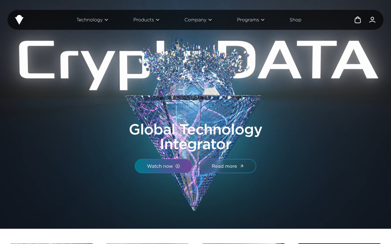 Screenshot of cryptodata.com