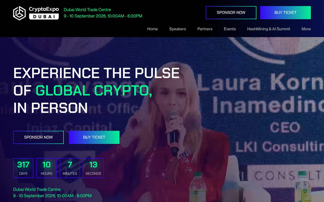 Screenshot of cryptoexpodubai.com