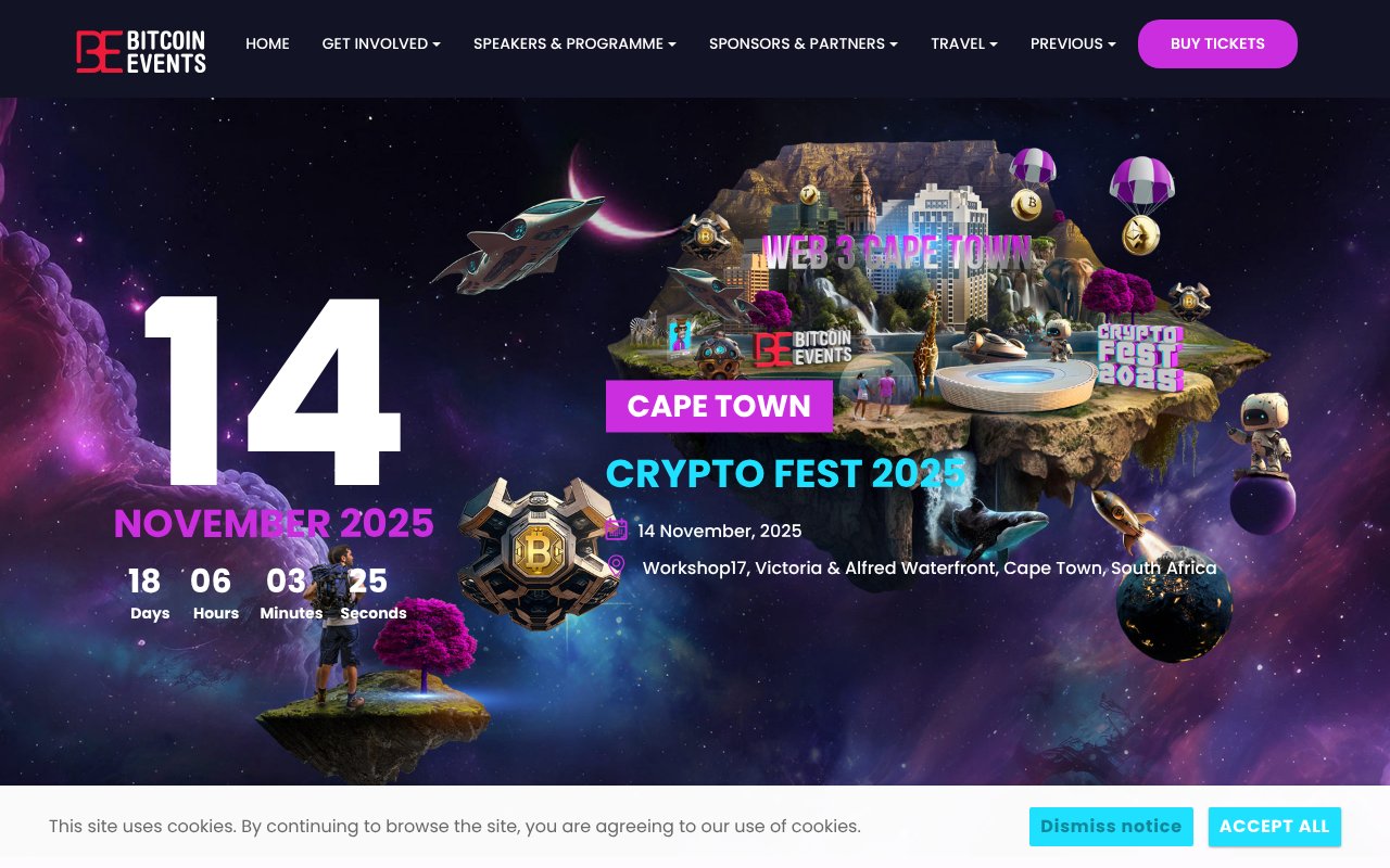 Screenshot of cryptofest.co.za