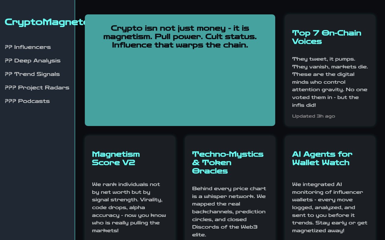Screenshot of cryptomagneto.com
