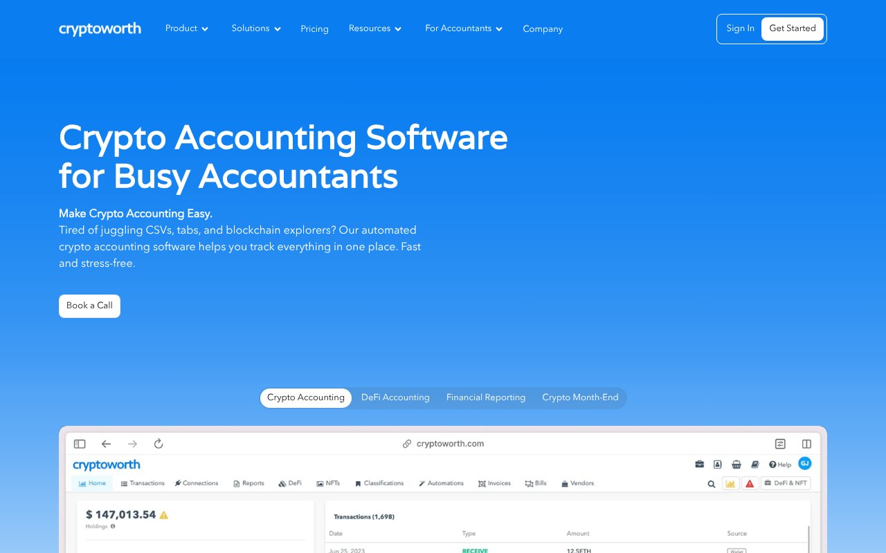 Screenshot of cryptoworth.io