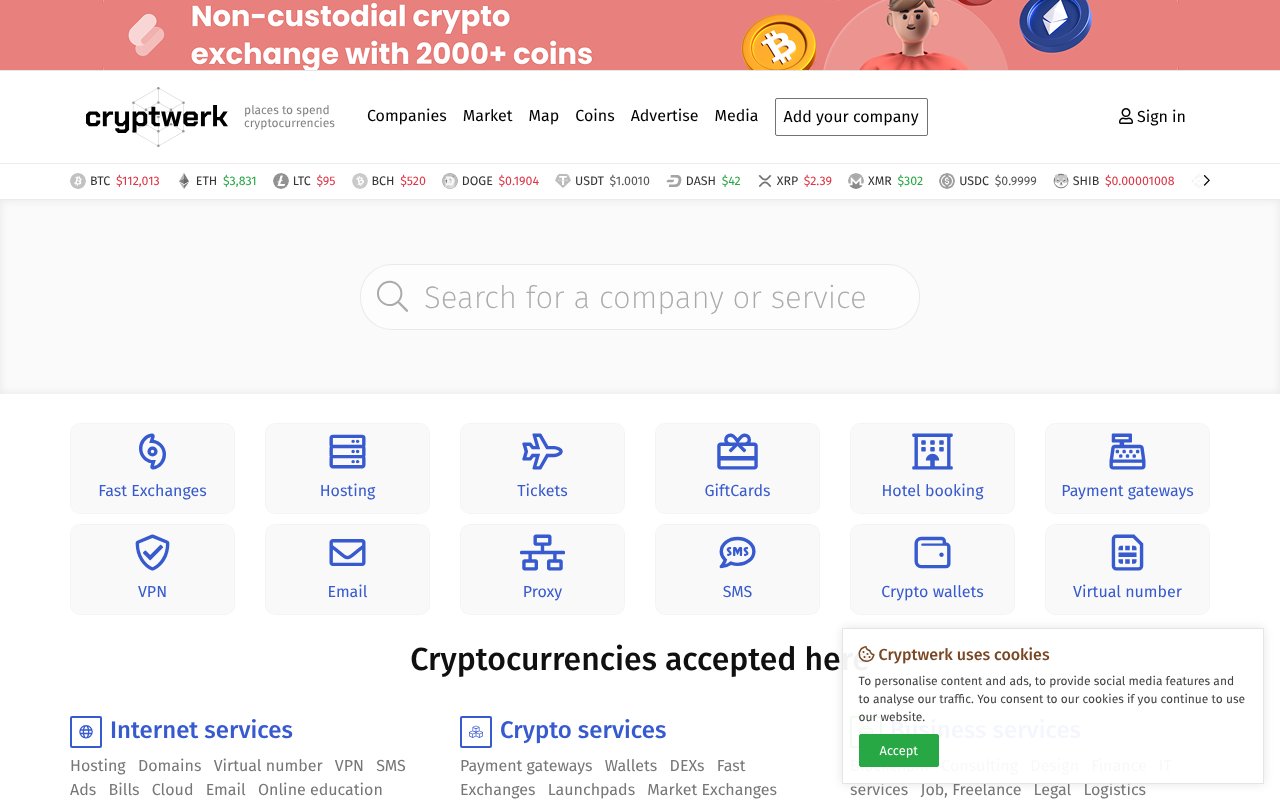 Screenshot of cryptwerk.com