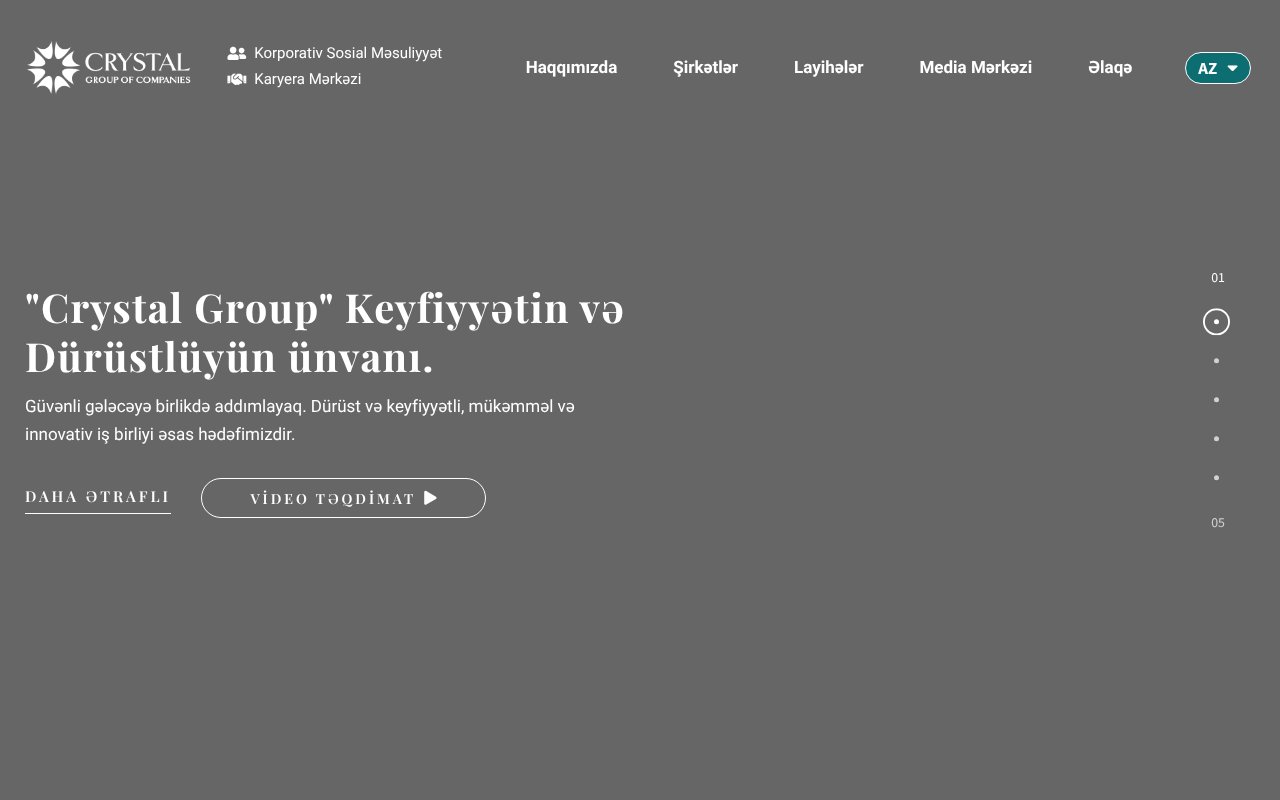 Screenshot of crystalgroup.az