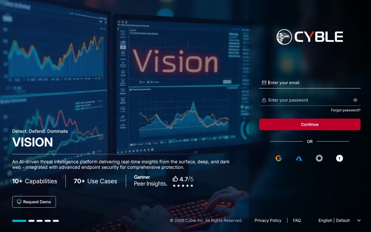 Screenshot of cyble.ai