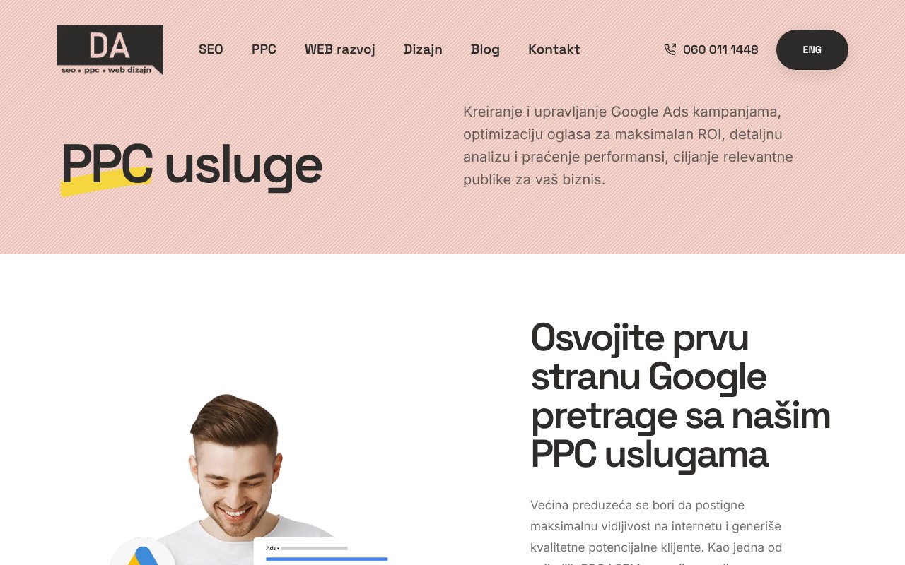 Screenshot of da.org.rs