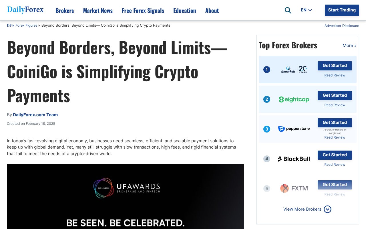 Screenshot of dailyforex.com