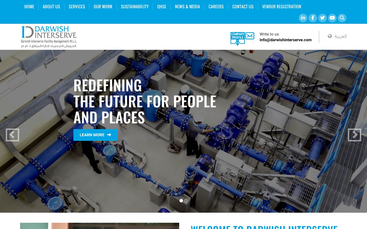 Screenshot of darwishinterserve.com