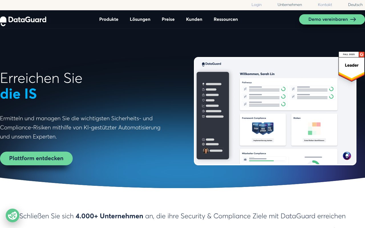 Screenshot of dataguard.de