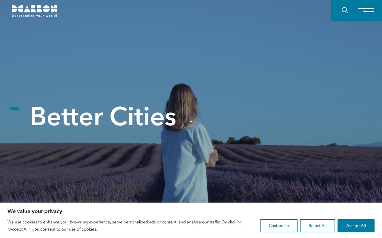Screenshot of dcarbon.co
