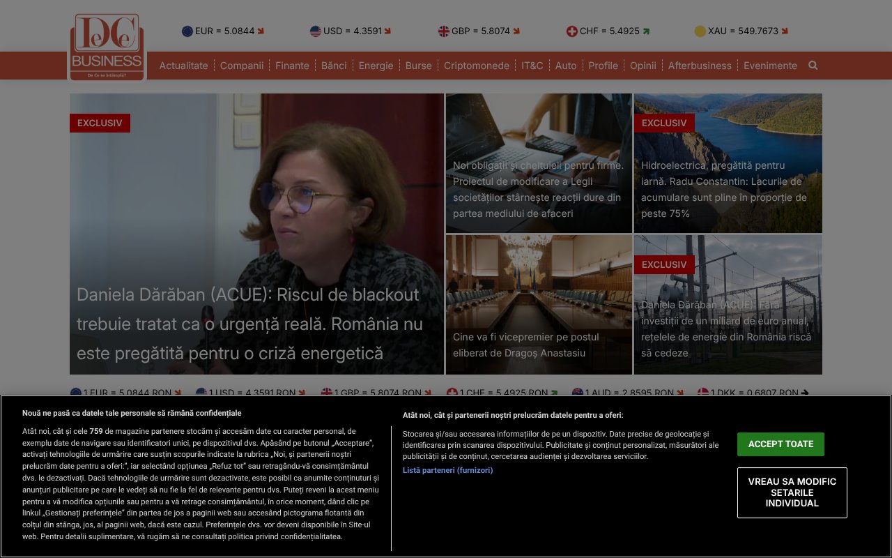 Screenshot of dcbusiness.ro
