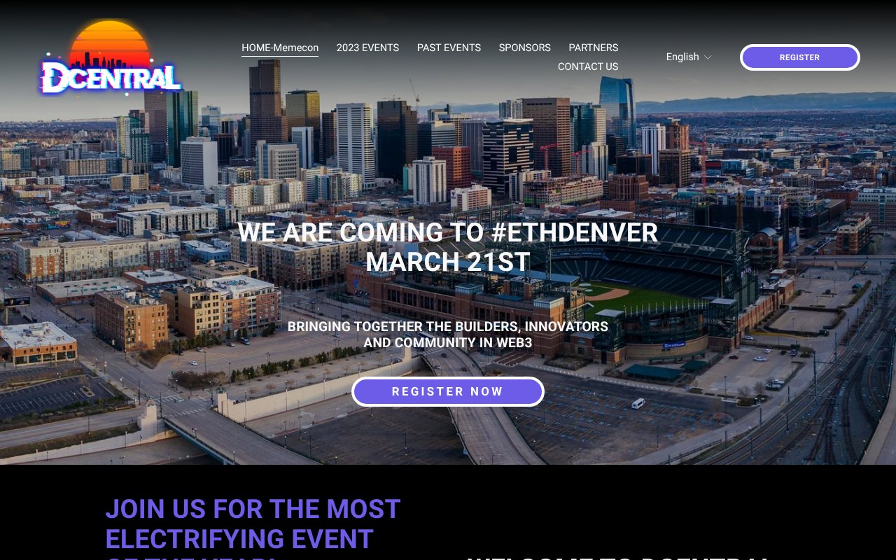 Screenshot of dcentralcon.com