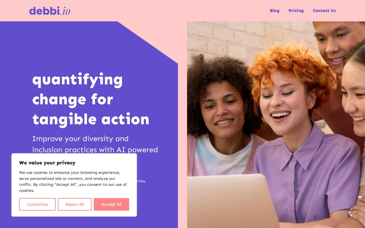 Screenshot of debbi.io