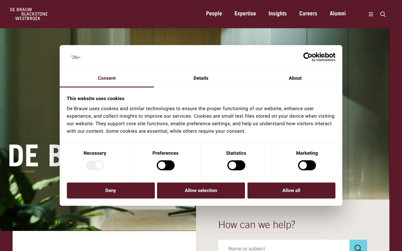 Screenshot of debrauw.com