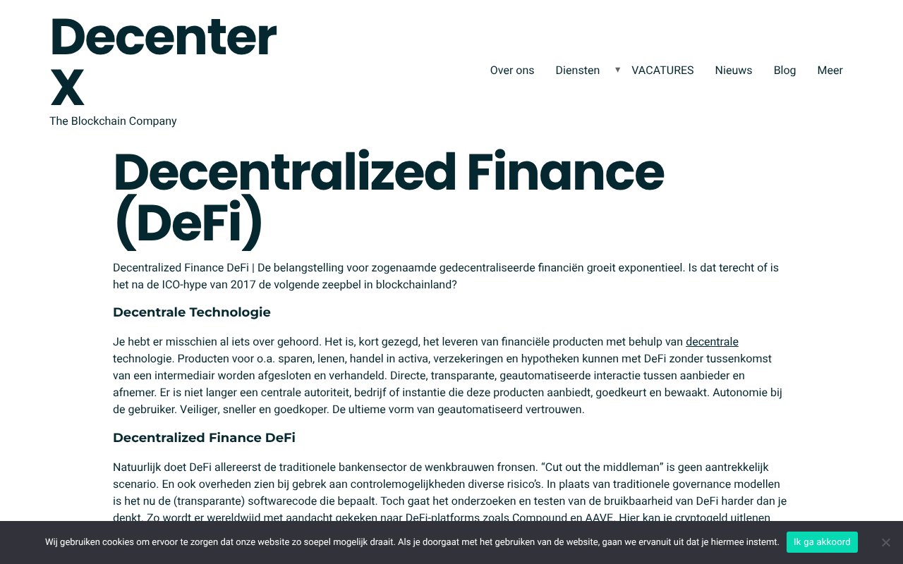 Screenshot of decenterx.nl