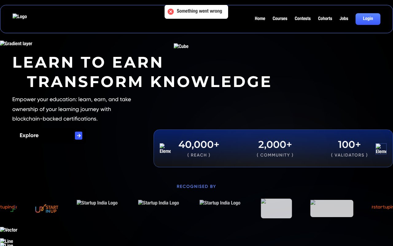 Screenshot of decentraclasses.com