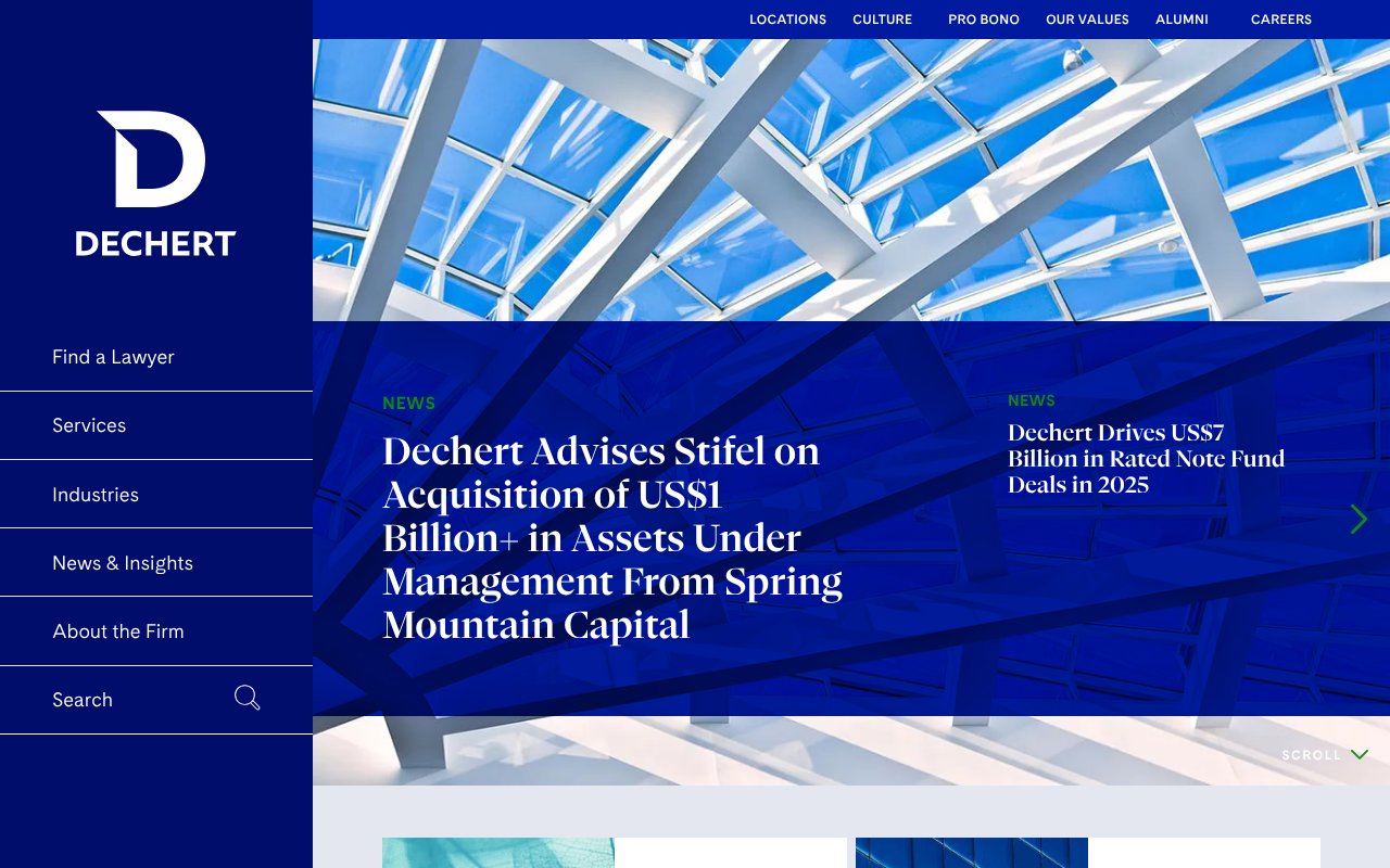 Screenshot of dechert.com